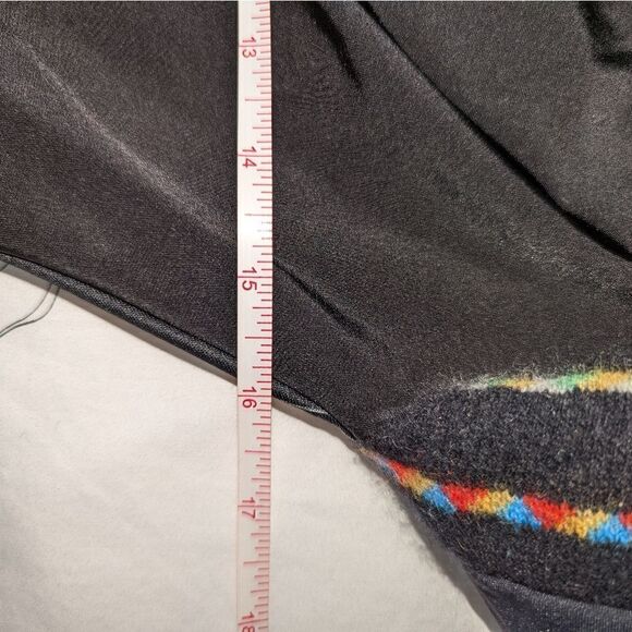 MYCO ANNA Canadian Black Stripes Artsy Wool Top Size Small - Picture 8 of 12